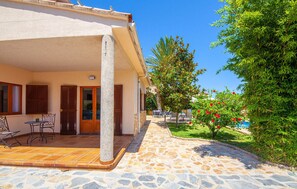 Outdoor dining - Awesome home in Sa Coma with private swimming pool, can be inside or outside (Sa Coma)