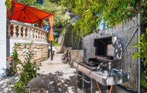 Terrace/patio - Beautiful home in Canyamel with private swimming pool, can be inside or outside (Canyamel)