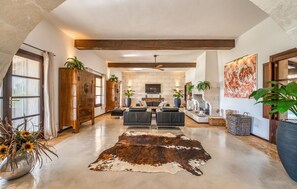 TV, DVD player - Awesome home in Son Macia with private swimming pool, can be inside or outside (Son Macia)