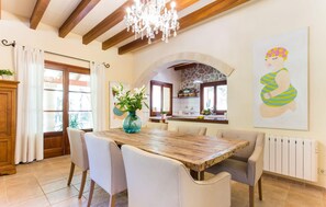 Dining - Awesome home in Inca with private swimming pool, can be inside or outside (Inca)