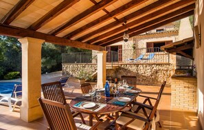 Outdoor dining - Beautiful home in Petra with private swimming pool, can be inside or outside (Petra)
