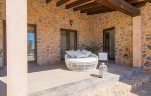 Terrace/patio - Lovely home in Arta with private swimming pool, can be inside or outside (Arta)