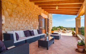 Terrace/patio - Cozy home in Sant Llorenc with private swimming pool, can be inside or outside (Sant Llorenc)