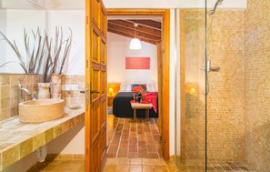 Shower, hair dryer - Lovely home in Pollenca with private swimming pool, can be inside or outside (Pollenca)