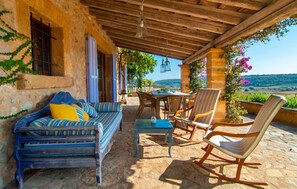 Outdoor dining - Pet friendly home in Petra with private swimming pool, can be inside or outside (Petra)