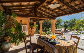 Outdoor dining - Lovely home in Soller with private swimming pool, can be inside or outside (Soller)
