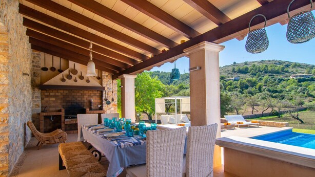 Outdoor dining - Nice home in Arta with private swimming pool, can be inside or outside (Arta)