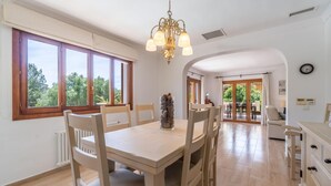 Dining - Lovely home in Cala Mendia with private swimming pool, can be inside or outside (Cala Mendia)