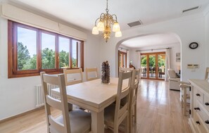 Dining - Lovely home in Cala Mendia with private swimming pool, can be inside or outside (Cala Mendia)