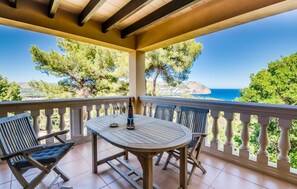 Outdoor dining - Beach front home in Capdepera (Capdepera)