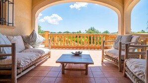 Terrace/patio - Beautiful home in Arta with private swimming pool, can be inside or outside (Arta)