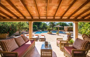 Terrace/patio - Stunning home in Cala dOr with private swimming pool, can be inside or outside (Cala dOr)