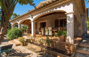 Outdoor dining - Beautiful home in Llubi with private swimming pool, can be inside or outside (Llubi)