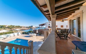 Outdoor dining - Awesome home in Portocolom with private swimming pool, can be inside or outside (Portocolom)