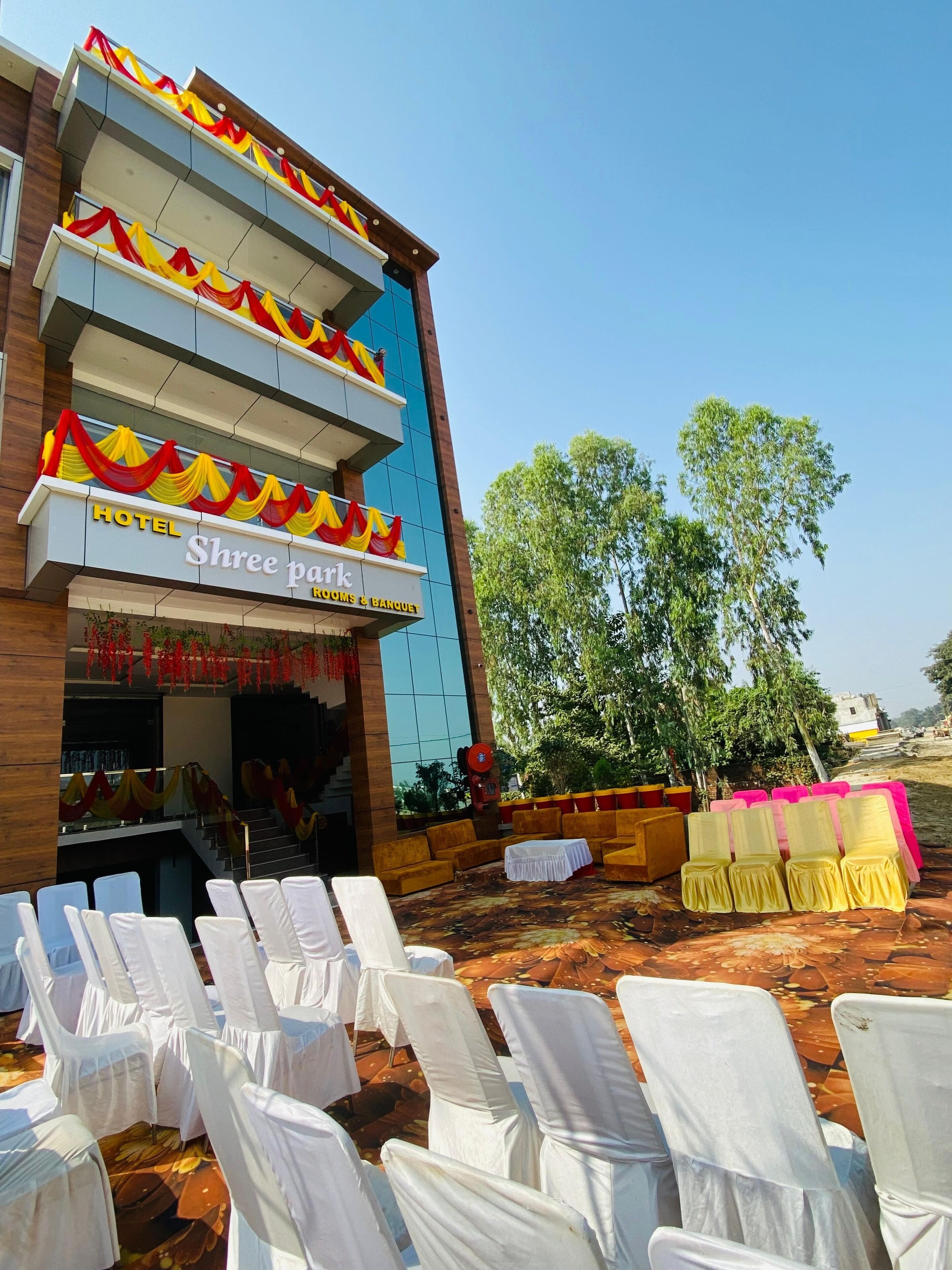 Outdoor banquet area