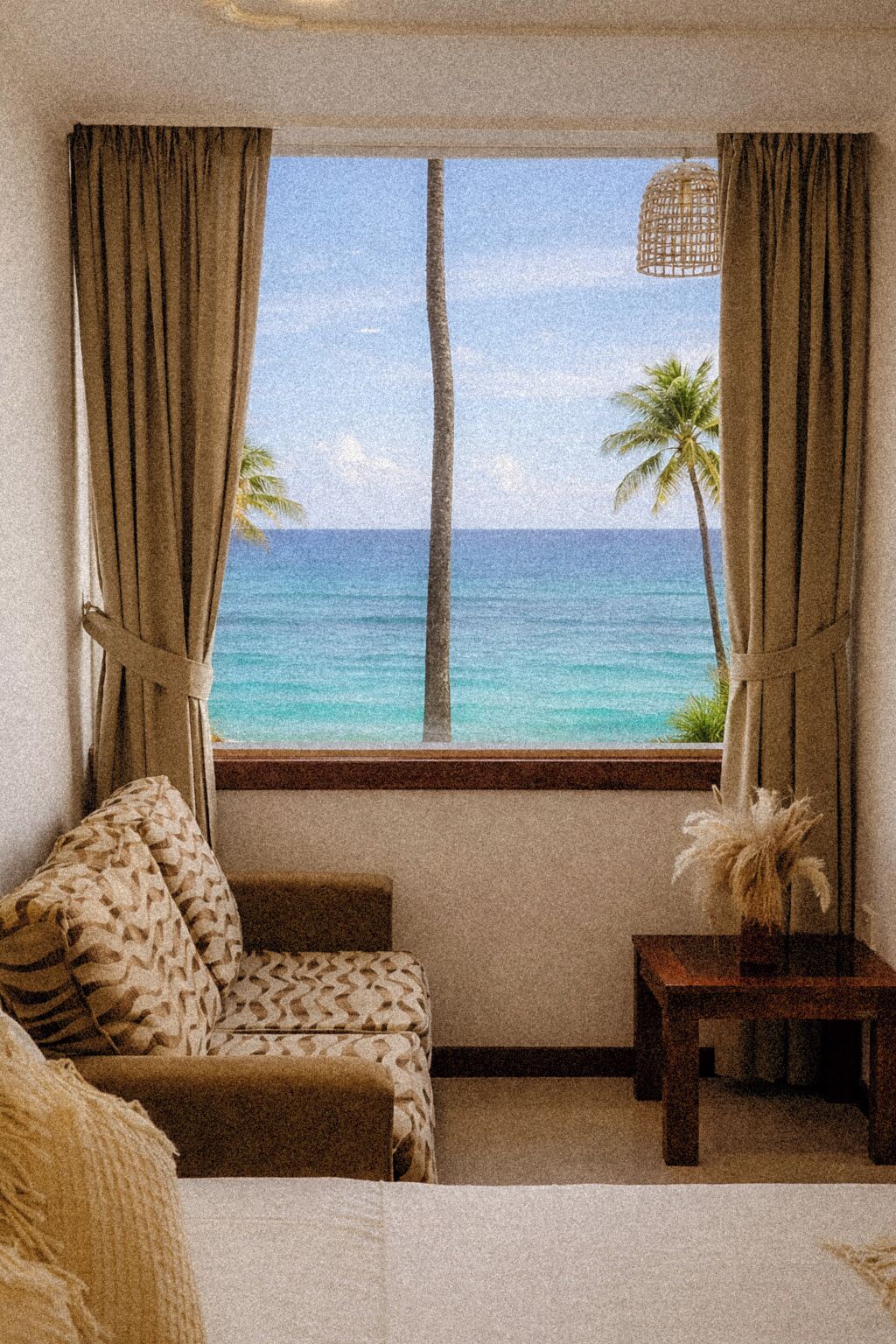 Phòng đôi Deluxe, quang cảnh biển | Khu vực làm việc phù hợp cho laptop 