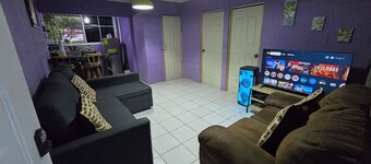 Centrally located and private apartment with its own home theater with giant screen