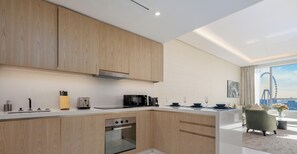 Apartment, Sea View | Private kitchen - LUX Iconic Views at Palm Tower Suite 7 (Dubai)