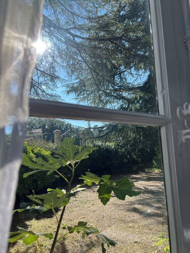 Charming self-contained 3 bed ground floor apartment in village maison de maitre