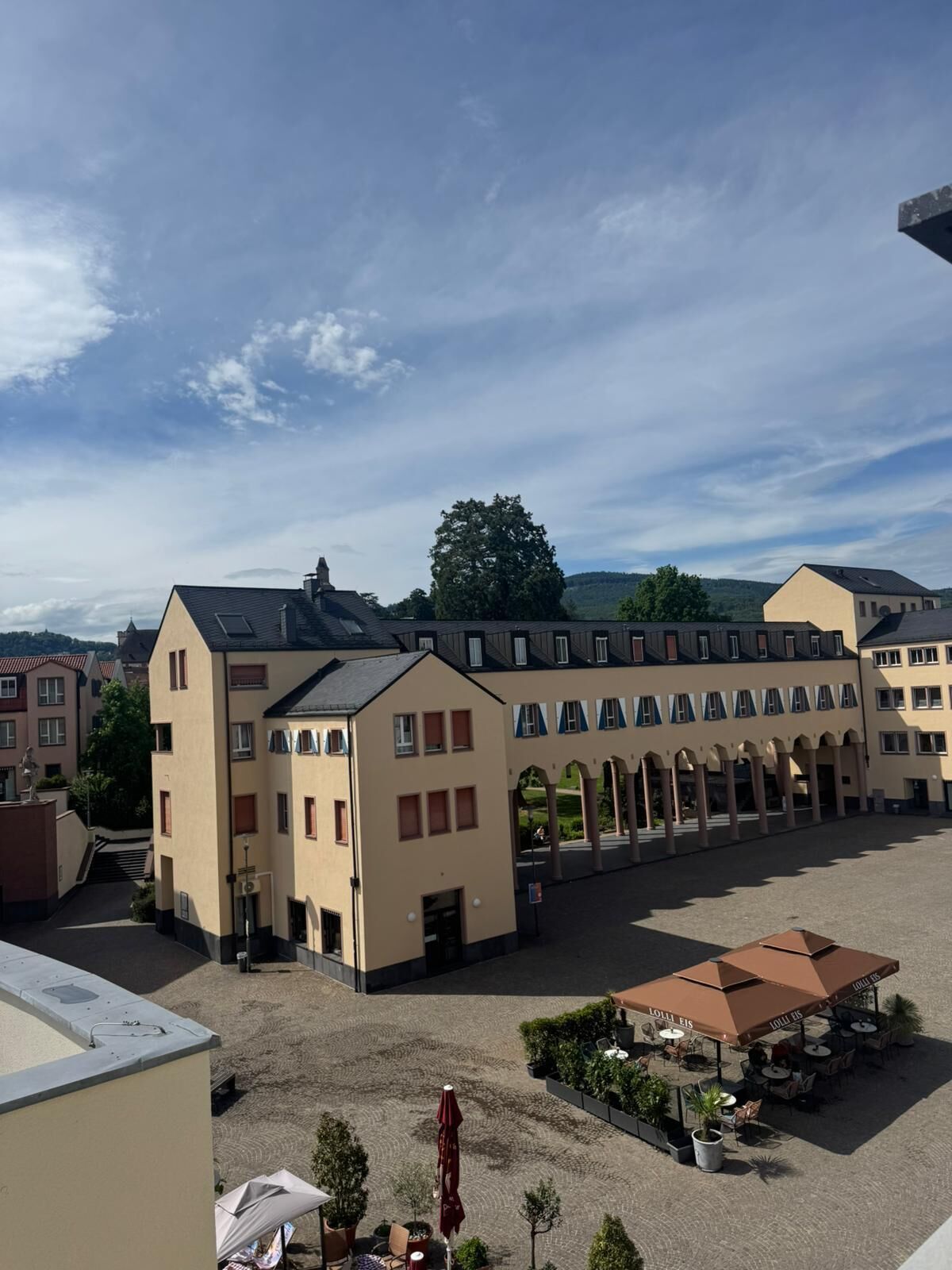 Blick von der Unterkunft