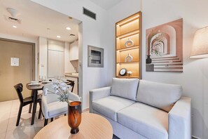 TV, offices - Compact 1 BHK Apartment (Dubai)