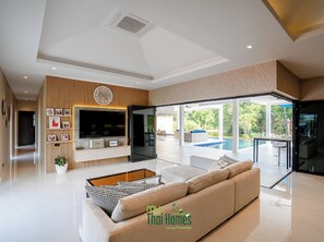 Villa, 4 camere da letto, fumatori, piscina privata | Soggiorno