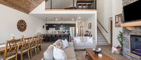 Smart TV, fireplace, video games