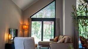 House | Living room - Ecovilla With Forest View for 6 Person (Oirschot)