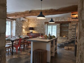 Dining - Le Pigeonnier de Jurmilhac, Gorgeous 4-bed stone house in Dordogne with AC/Pool (Montaut)