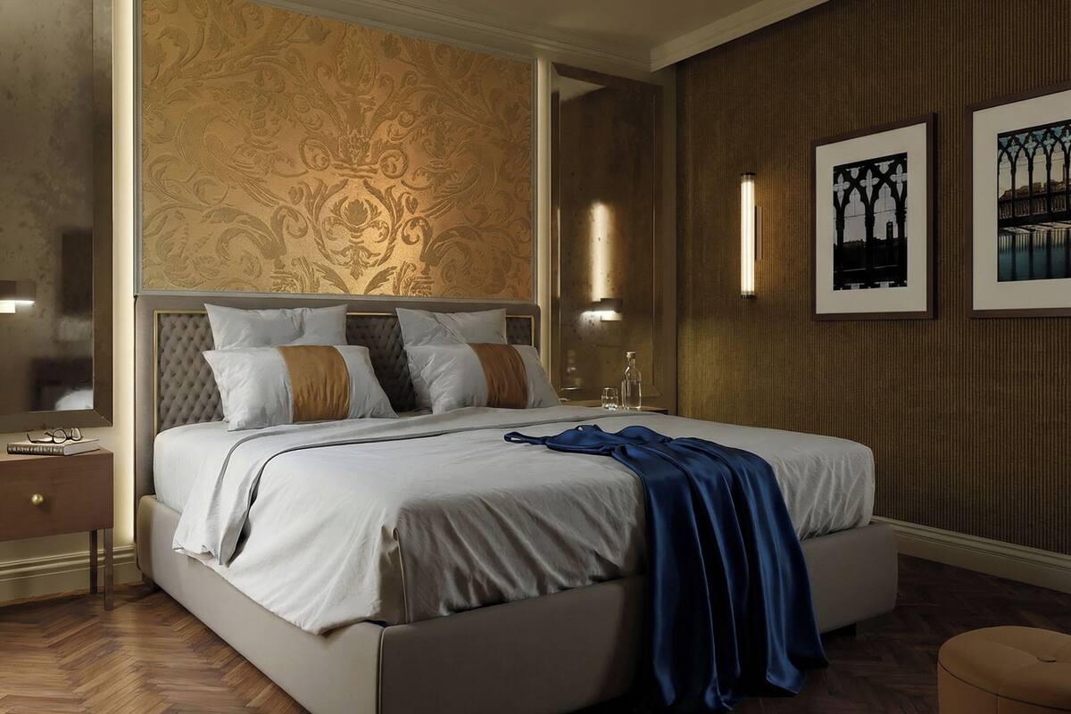 Suite | Peralatan tempat tidur hipoalergenik, bar mini, Wi-fi percuma 