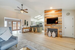 Interior - Fenced Outdoor Space: Modern Sedona Home By Hiking (Sedona)