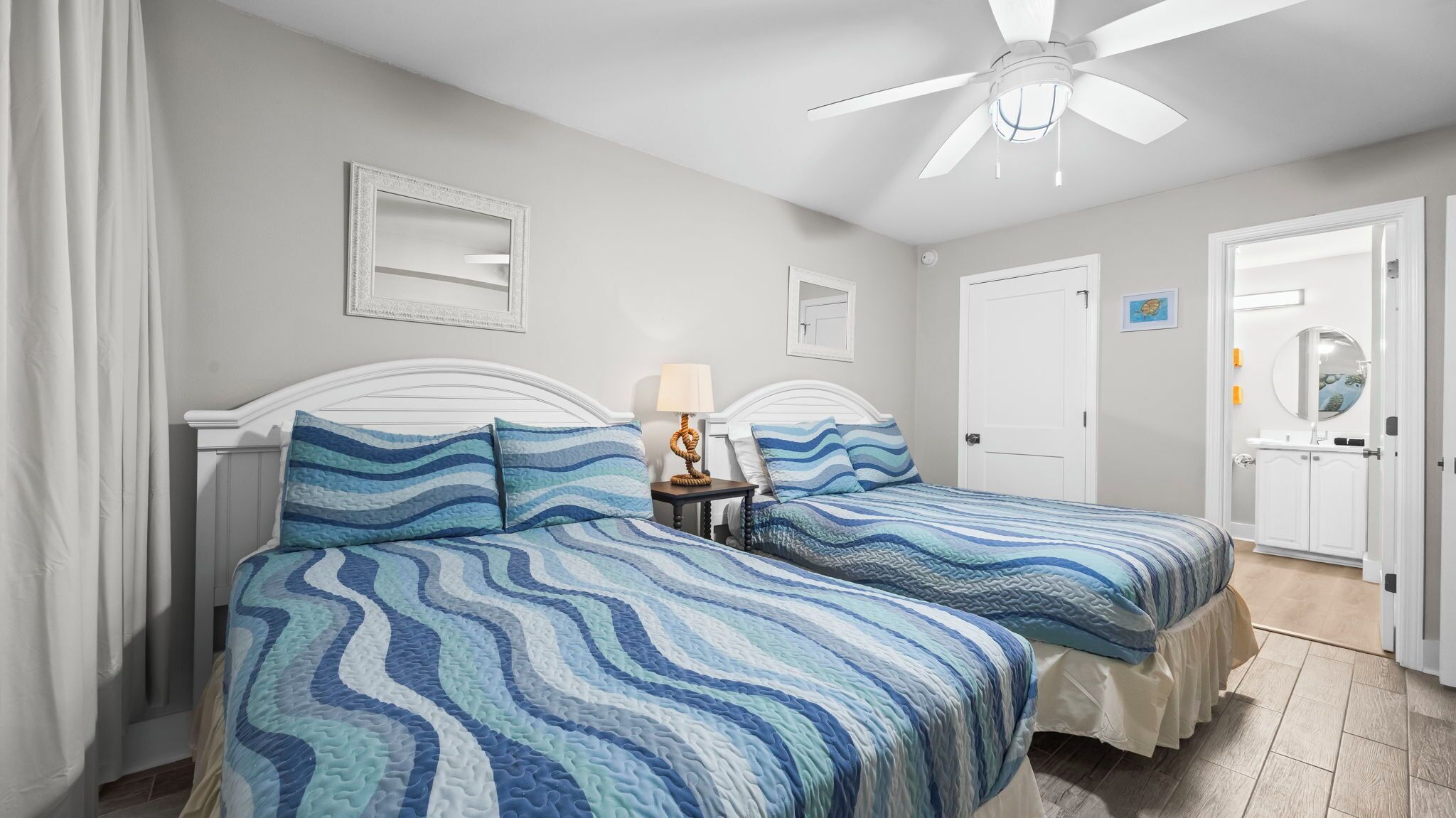 Sandpiper 2A - Guest Bedroom with Two Full Beds.
