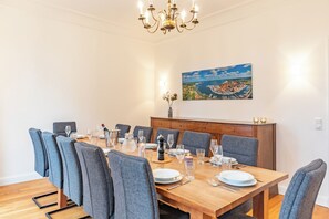 Dining - Beautifully renovated manor house with large terrace, sleeps up to 10 people (Waabs)