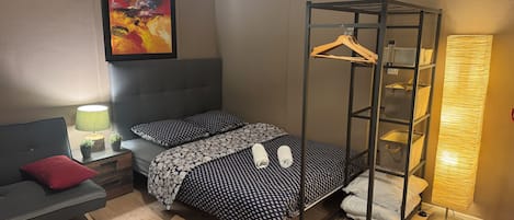 1 makuuhuone, vuodevaatteet