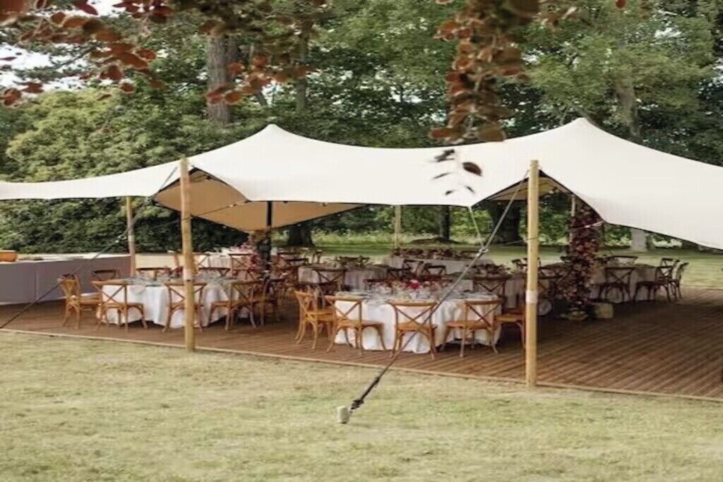 Outdoor banquet area