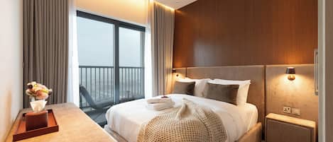 豪華公寓 | 客房內保險箱、遮光布/窗簾、熨斗/熨衣板、搖籃/嬰兒床