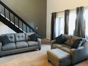 TV, fireplace - Downtown Condo Across the Street from Base 9! (Breckenridge)