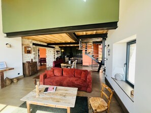 Living room - 2 Houses for a Large Family or Group (Gouville-sur-Mer)