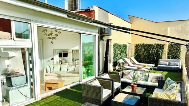 Terrace/patio - Studio with Mezzanine and Private Terrace in Parque Retiro (Madrid)