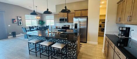 Microwave, oven, stovetop, dishwasher