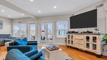 Smart TV, video games, books, video library