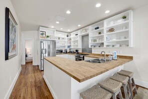 Coffee/tea maker, fridge, microwave, oven - Gulf-Front Retreat | Resort Style Amenities | Ideal for Large Groups (Gulf Shores)