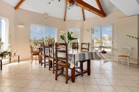 Dining. Bed and Breakfast 'Chambre À Saint-molf - ' with Private Terrace, Private Garden and Wi-Fi