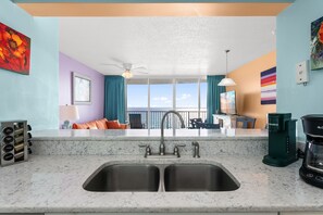 Interior - Gulf-Front 1BR w/ Beach Service at Long Beach Resort Tower 3 (Panama City Beach)