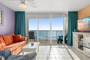 TV - Gulf-Front 1BR w/ Beach Service at Long Beach Resort Tower 3 (Panama City Beach)