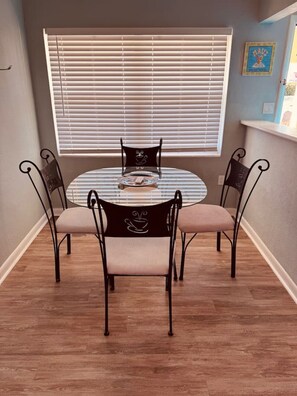 Dining - Penguins on the Beach | 1BR Surf Shack Steps to Beach & Downtown w/pool | Unit D (Cocoa Beach)