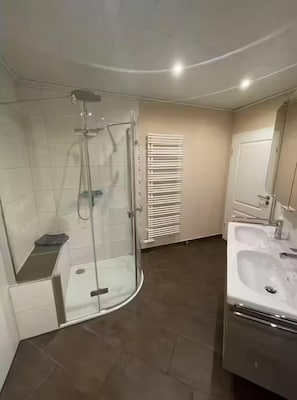 Hair dryer, soap, toilet paper