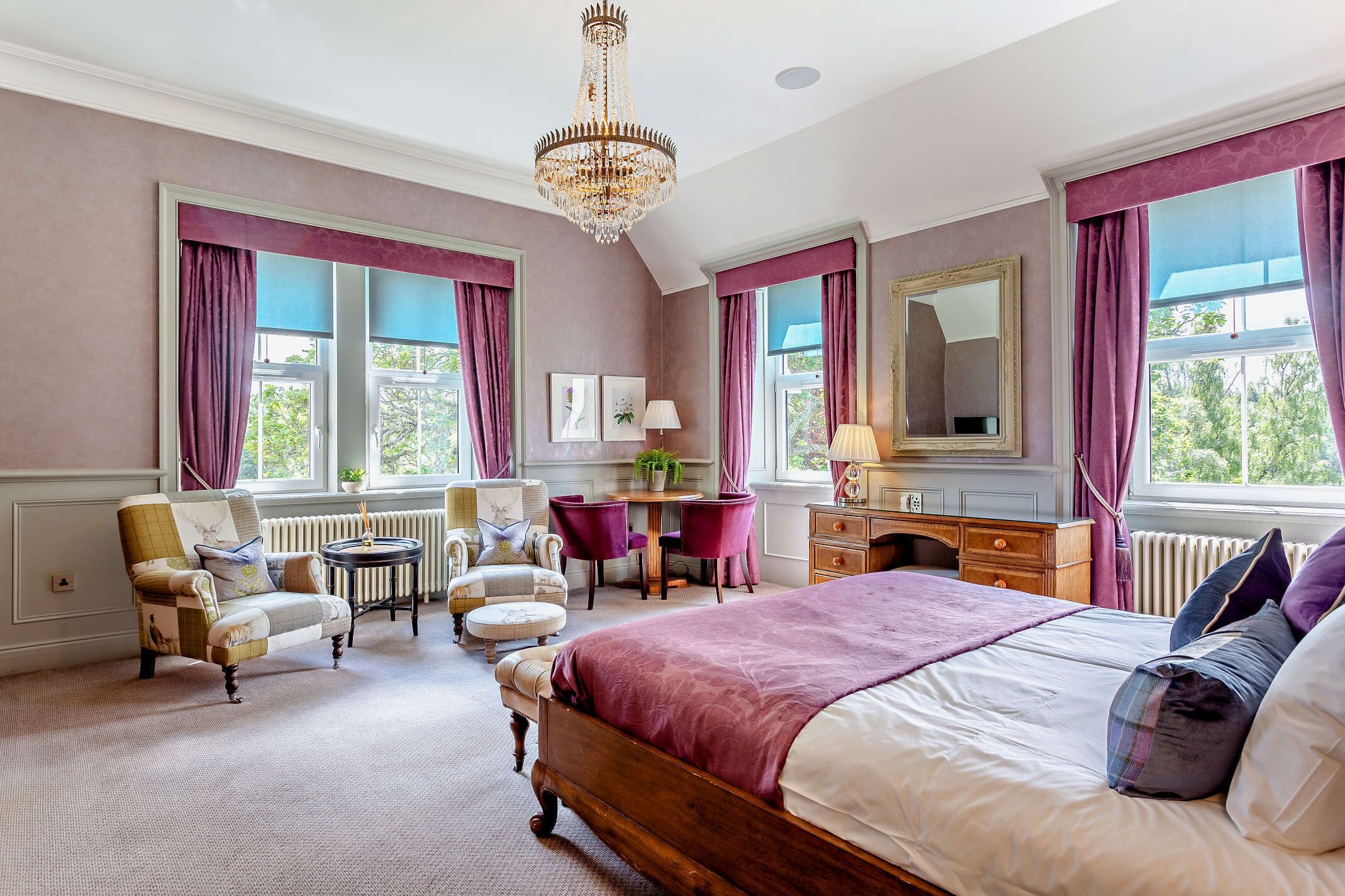 Executive Double Room, Garden View | Desk, laptop workspace, blackout curtains, iron/ironing board