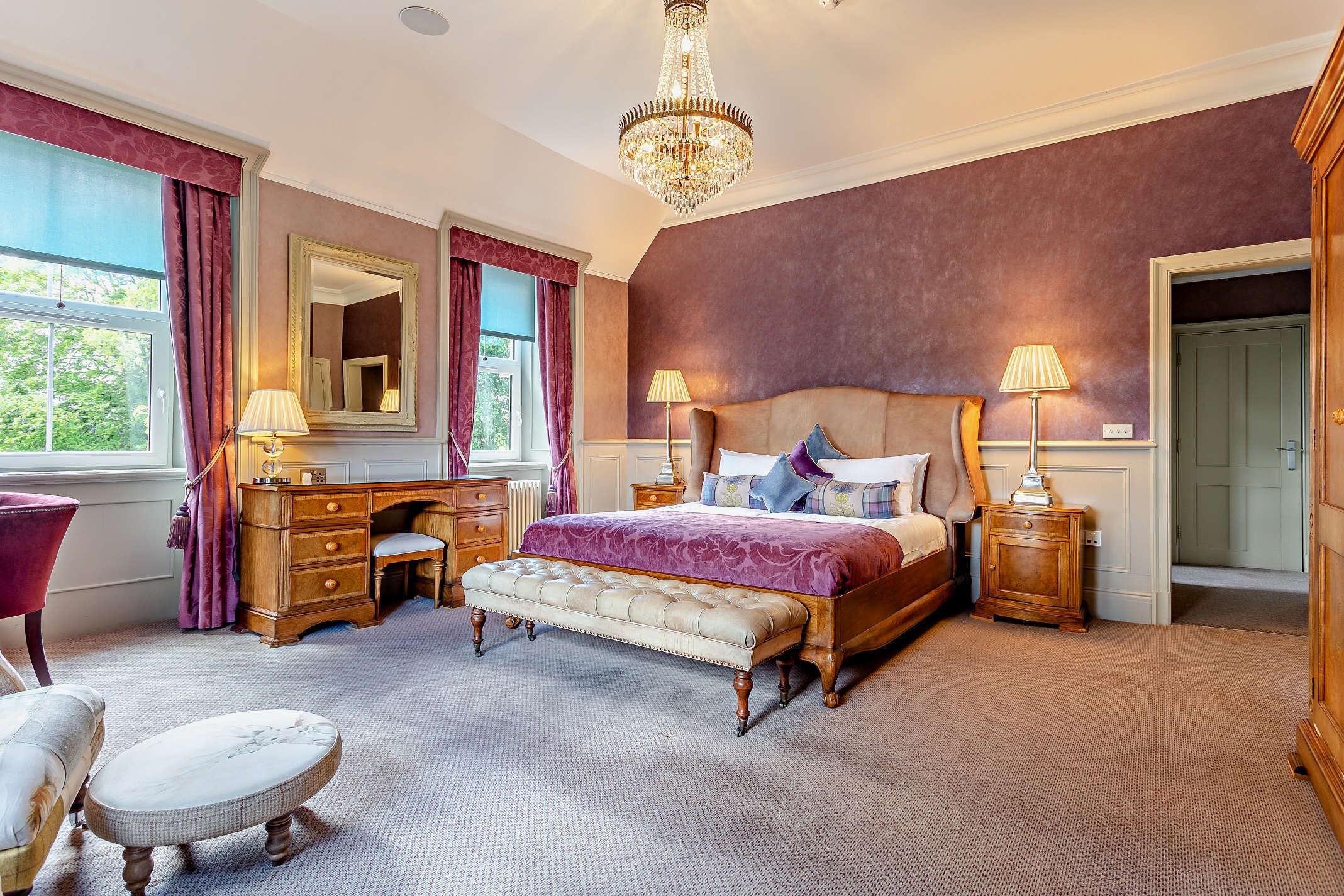 Executive Double Room, Garden View | Desk, laptop workspace, blackout drapes, iron/ironing board