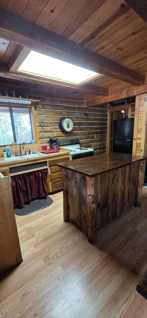 Microwave, oven, stovetop - 2-bedroom cabin in lovely Lake of the Woods (Lake of the Woods)